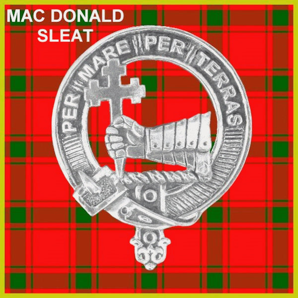 MacDonald (Sleat) Clan Badge Scottish Plaid Brooch