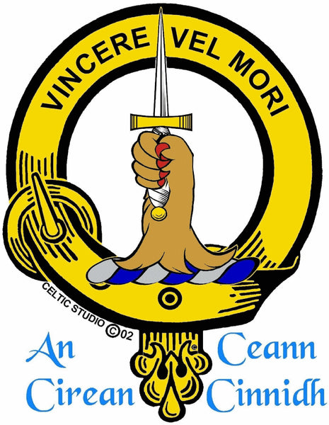 MacDowell Clan Badge Scottish Plaid Brooch