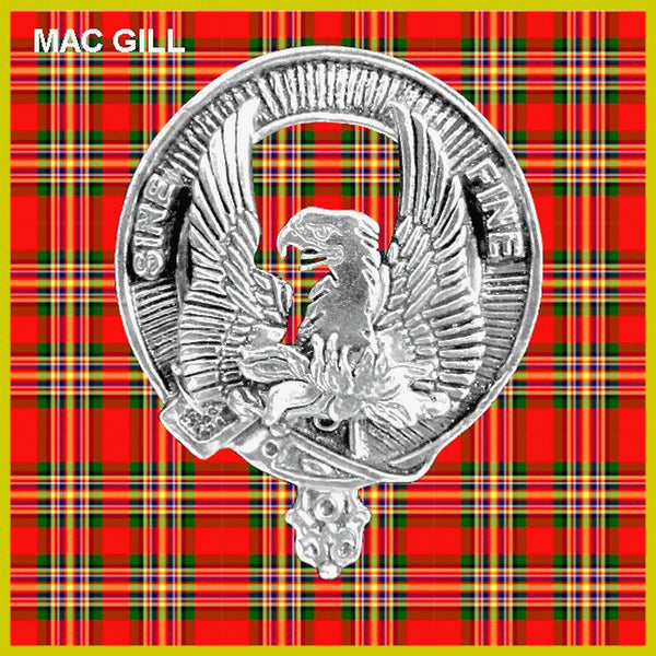 MacGill Clan Badge Scottish Plaid Brooch