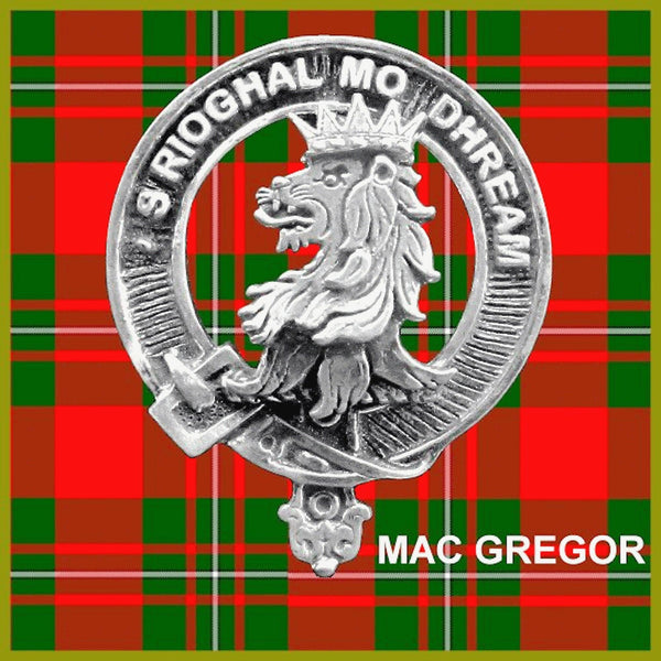 MacGregor Clan Badge Scottish Plaid Brooch