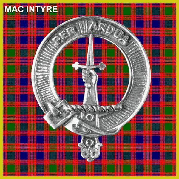 MacIntyre Clan Badge Scottish Plaid Brooch