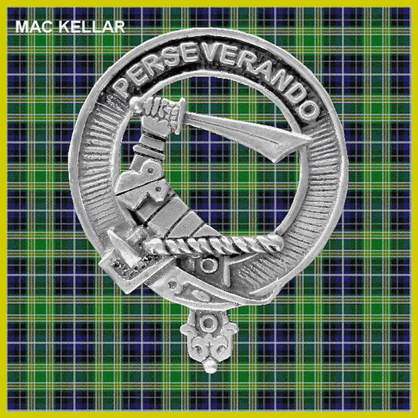 MacKellar Clan Badge Scottish Plaid Brooch