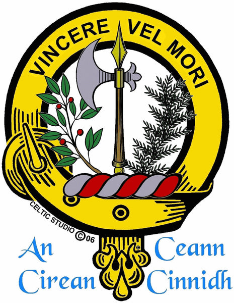 MacLaine Clan Badge Scottish Plaid Brooch