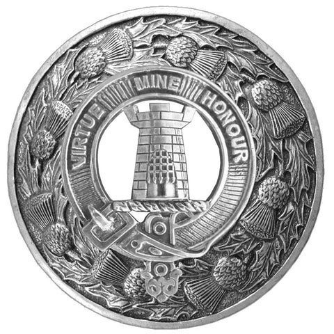 MacLean Clan Badge Scottish Plaid Brooch