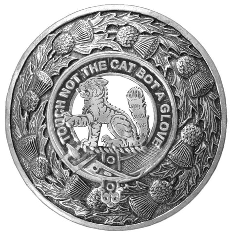 MacPherson Clan Badge Scottish Plaid Brooch