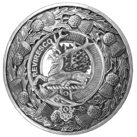 Maxwell Clan Badge Scottish Plaid Brooch