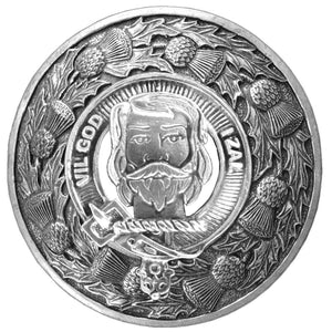 Menzies Clan Badge Scottish Plaid Brooch