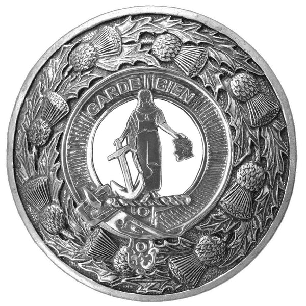 Montgomery Clan Badge Scottish Plaid Brooch