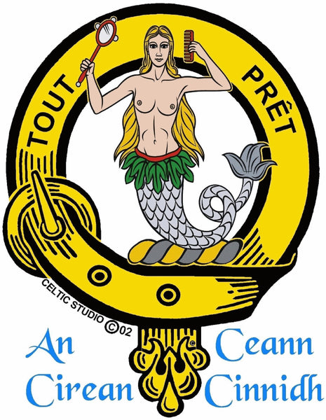 Murray (Mermaid) Clan Badge Scottish Plaid Brooch