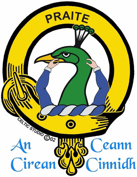 Murray (Tullibardine) Clan Badge Scottish Plaid Brooch