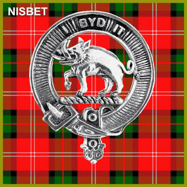 Nisbet Clan Badge Scottish Plaid Brooch