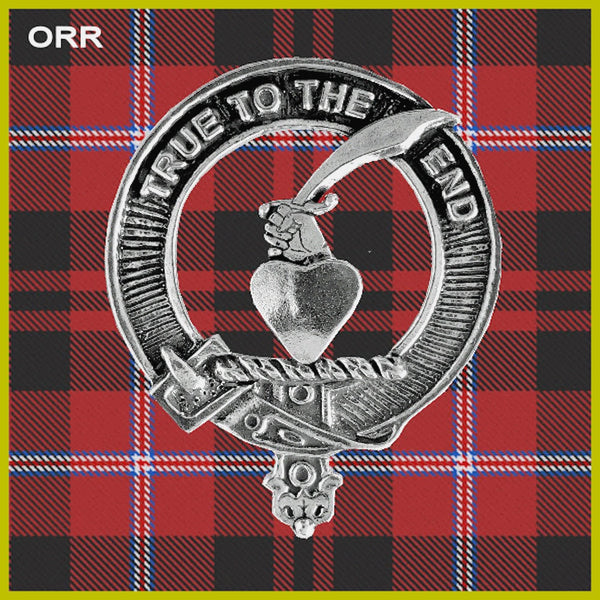 Orr Clan Badge Scottish Plaid Brooch