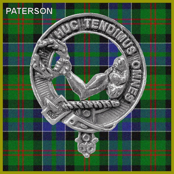 Paterson Clan Badge Scottish Plaid Brooch