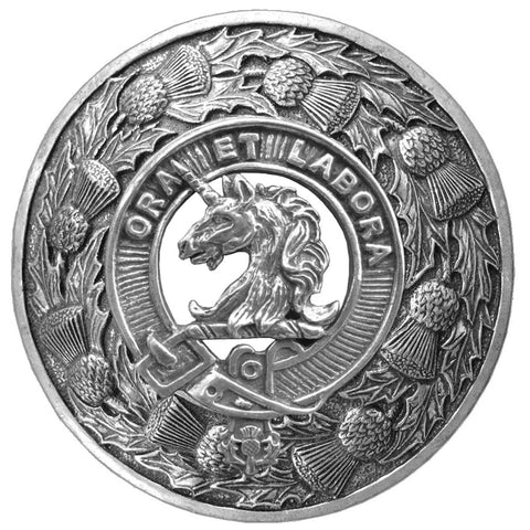 Ramsay Clan Badge Scottish Plaid Brooch