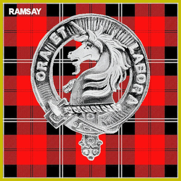 Ramsay Clan Badge Scottish Plaid Brooch