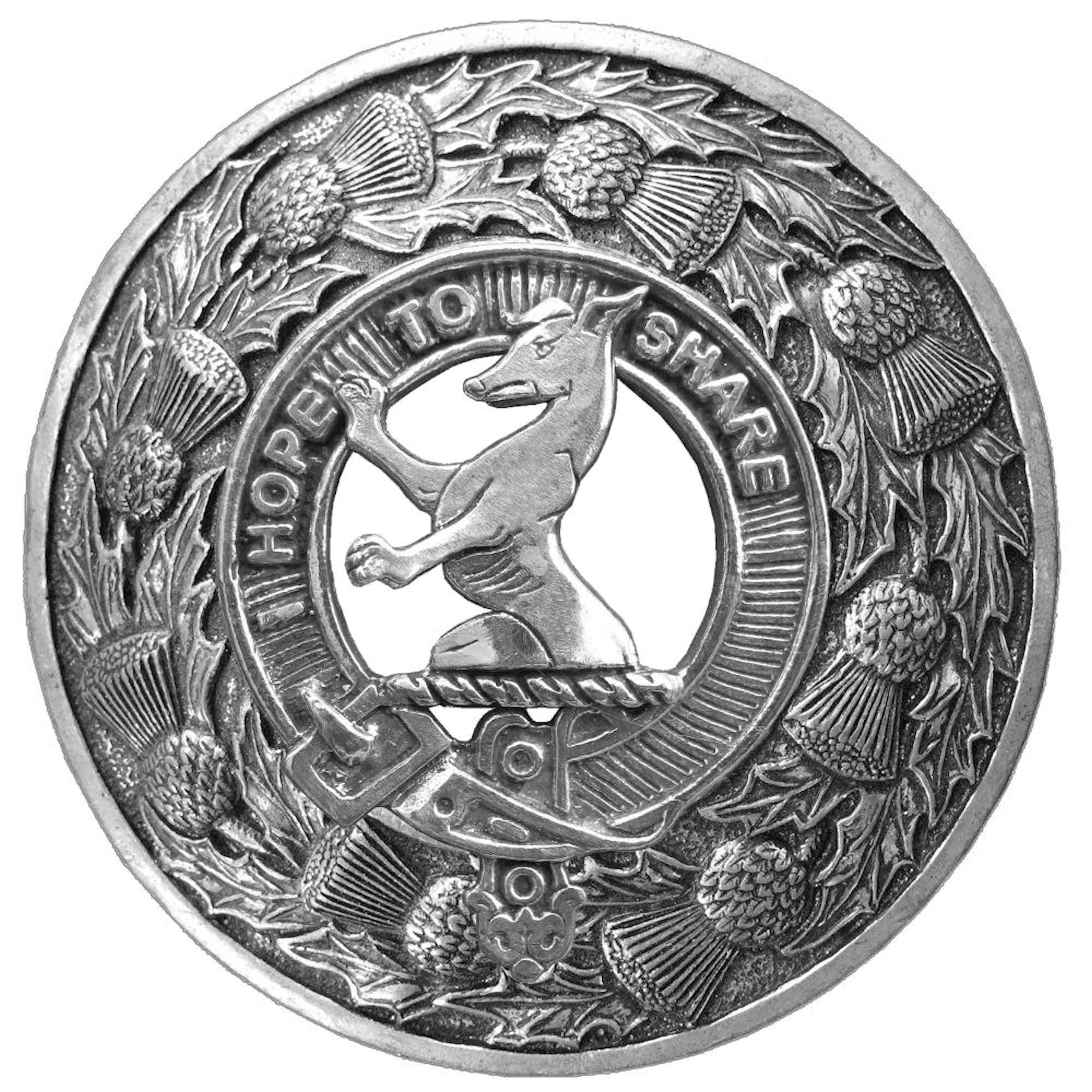 Riddell Clan Badge Scottish Plaid Brooch