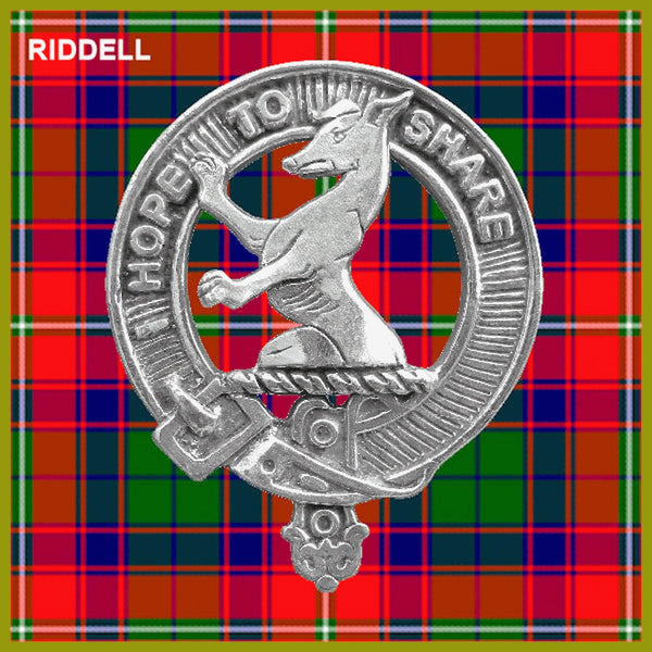 Riddell Clan Badge Scottish Plaid Brooch