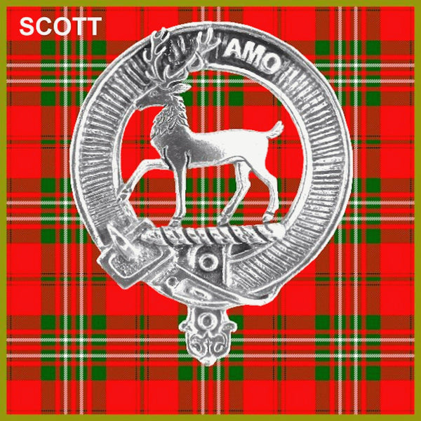 Scott Clan Badge Scottish Plaid Brooch