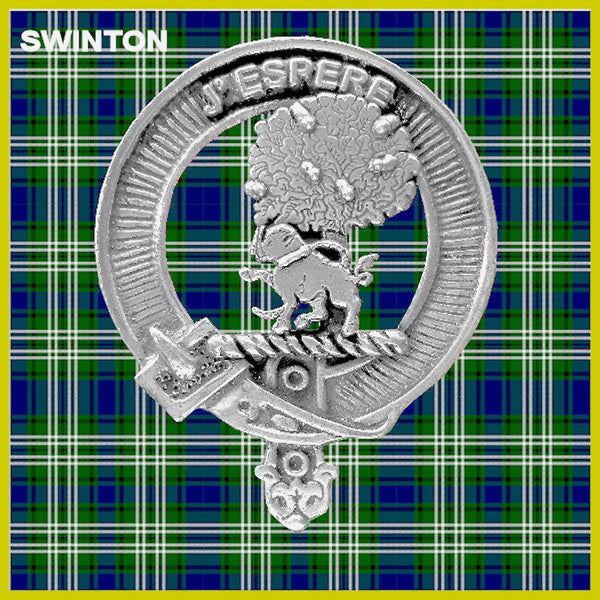 Swinton Clan Badge Scottish Plaid Brooch