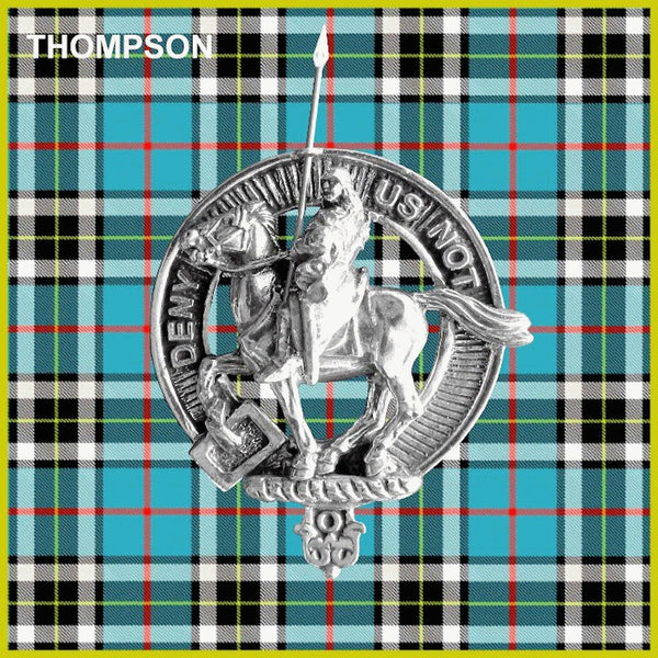 Thompson Clan Badge Scottish Plaid Brooch