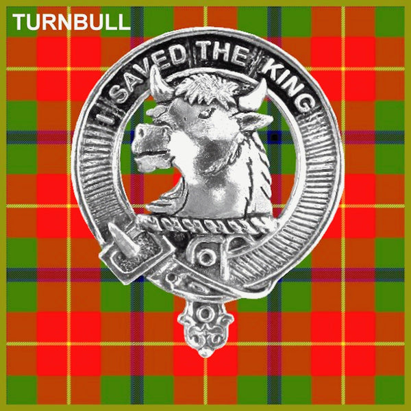 Turnbull Clan Badge Scottish Plaid Brooch