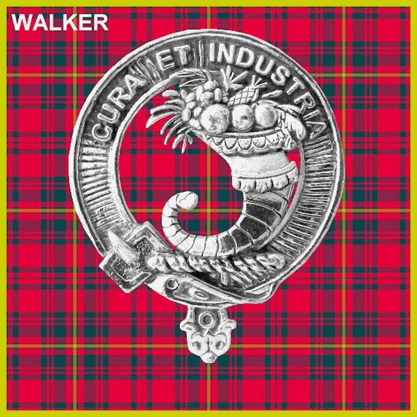 Walker Clan Badge Scottish Plaid Brooch