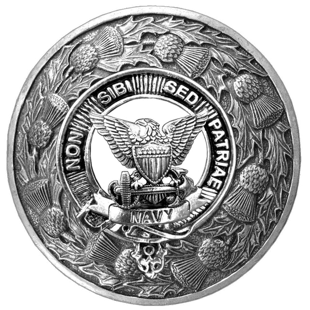 US Navy Plaid Brooch