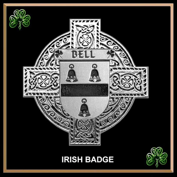 Bell Irish Family Coat Of Arms Celtic Cross Badge