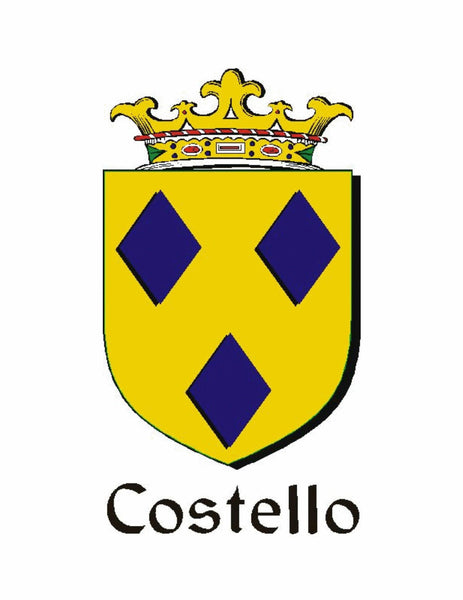 Costello Irish Family Coat Of Arms Celtic Cross Badge