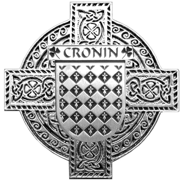 Cronin Irish Family Coat Of Arms Celtic Cross Badge