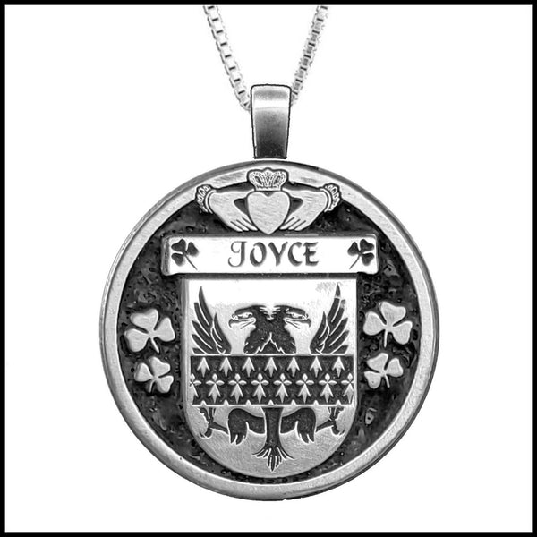 Joyce Irish Coat of Arms Disk Pendant, Irish
