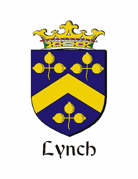 Lynch Irish Coat of Arms Disk Pendant, Irish