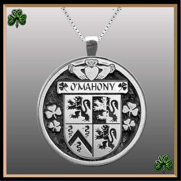 O'Mahony Irish Coat of Arms Disk Pendant, Irish