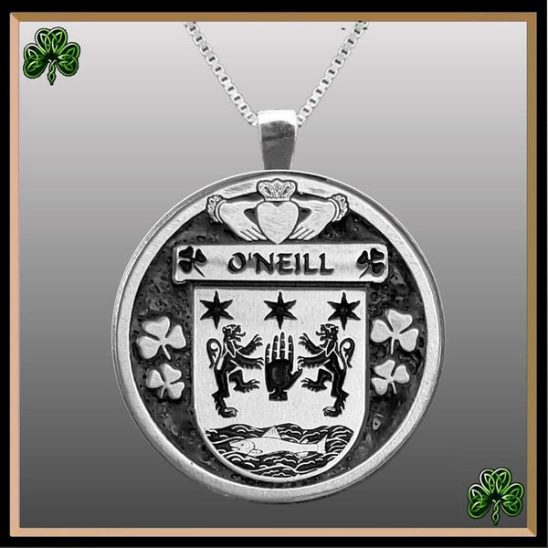 O'Neill Irish Coat of Arms Disk Pendant, Irish