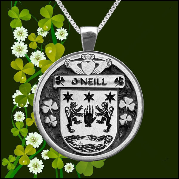 O'Neill Irish Coat of Arms Disk Pendant, Irish
