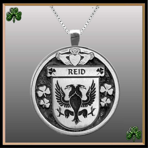 Reid Irish Coat of Arms Disk Pendant, Irish