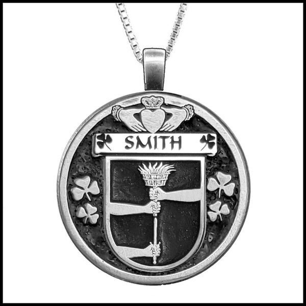Smith Irish Coat of Arms Disk Pendant, Irish