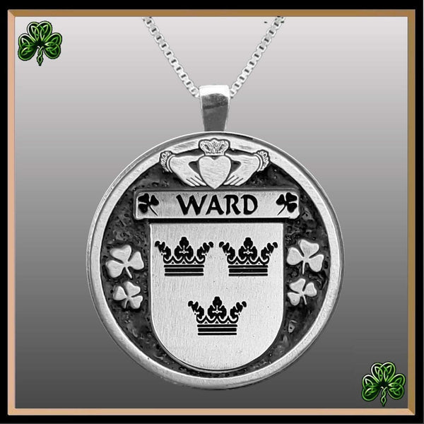 Ward Irish Coat of Arms Disk Pendant, Irish