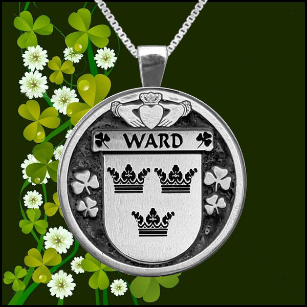 Ward Irish Coat of Arms Disk Pendant, Irish