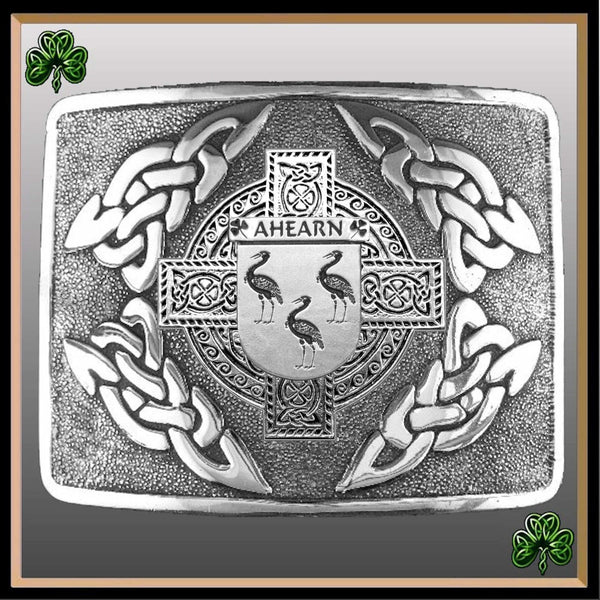 Ahearn Irish Coat of Arms Interlace Kilt Buckle