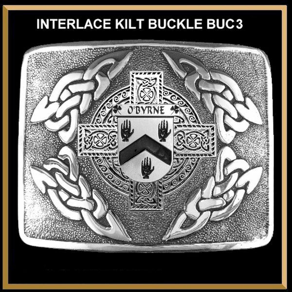Byrne Irish Coat of Arms Interlace Kilt Buckle