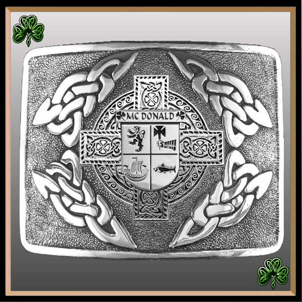 McDonald Irish Coat of Arms Interlace Kilt Buckle