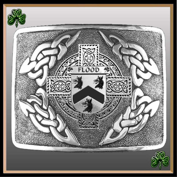 Flood Irish Coat of Arms Interlace Kilt Buckle