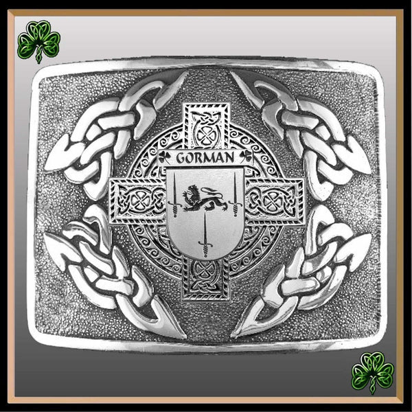 Gorman Irish Coat of Arms Interlace Kilt Buckle