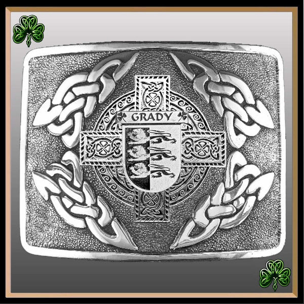 Grady Irish Coat of Arms Interlace Kilt Buckle