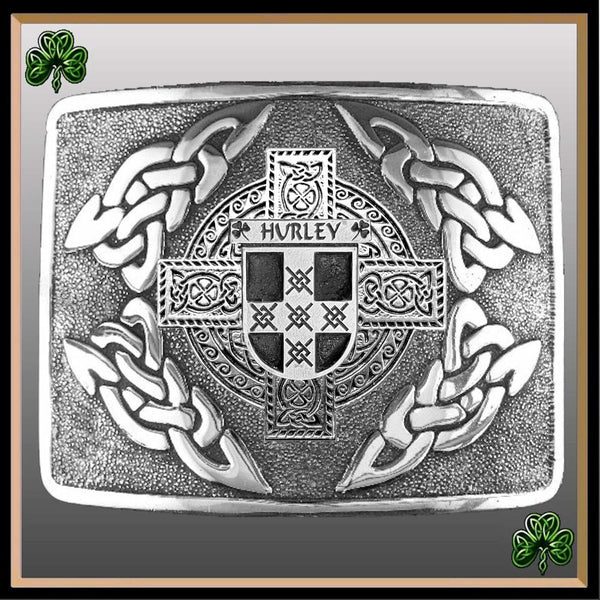 Hurley Irish Coat of Arms Interlace Kilt Buckle