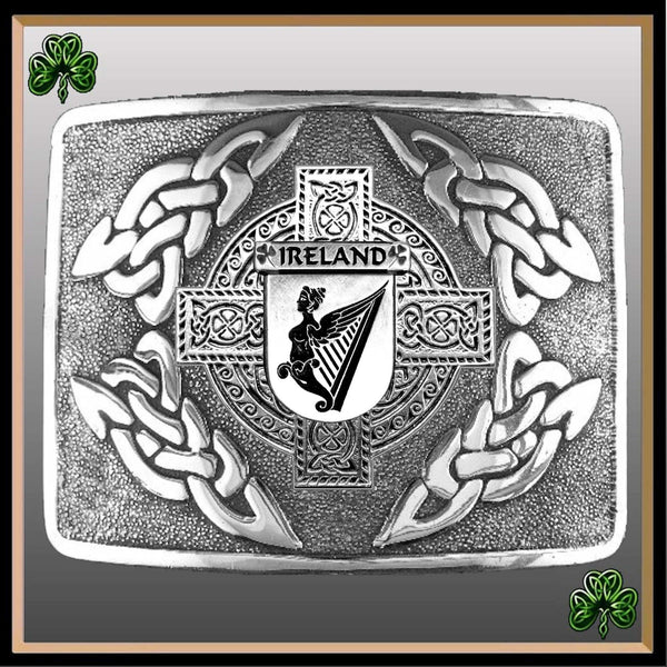 Ireland Coat of Arms Interlace Kilt Buckle