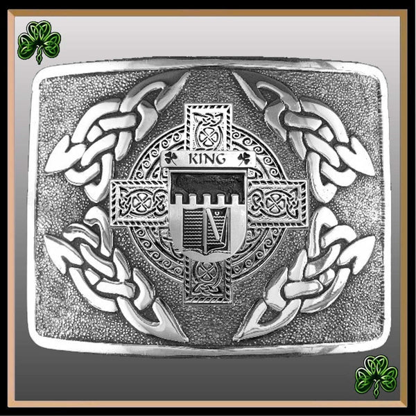 King Irish Coat of Arms Interlace Kilt Buckle