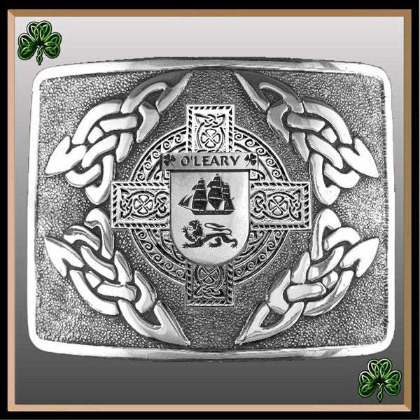 O'Leary Irish Coat of Arms Interlace Kilt Buckle