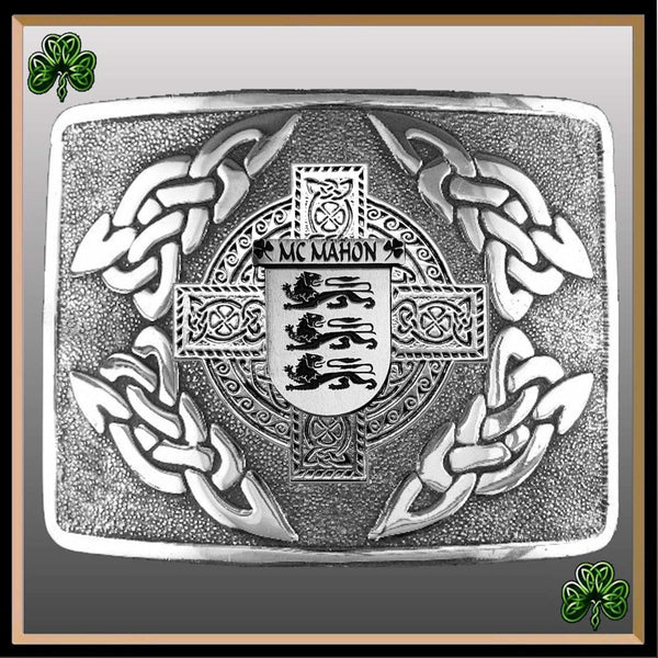 McMahon Irish Coat of Arms Interlace Kilt Buckle